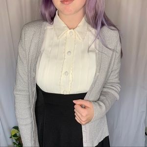 Metallic Silver Cardigan